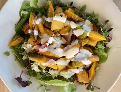 grilled (or roasted) nectarine and carrot summer salad