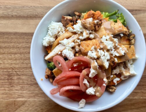 Peanut sauce protein bowl